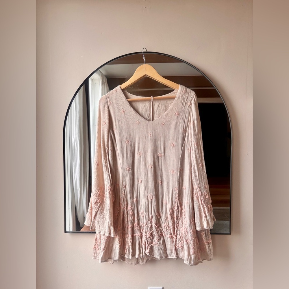 FREE PEOPLE | embroidered swing dress | size xs